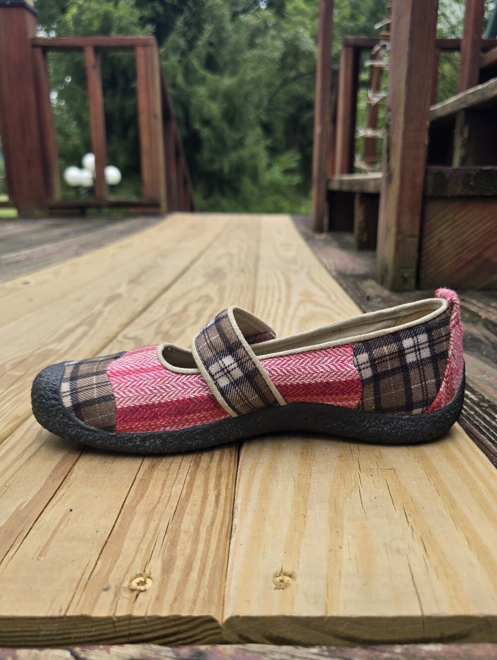 KEEN Womens Harvest Fall Plaid MJ II Mary Janes II Size 8 Pink Brown - Picture 7 of 11